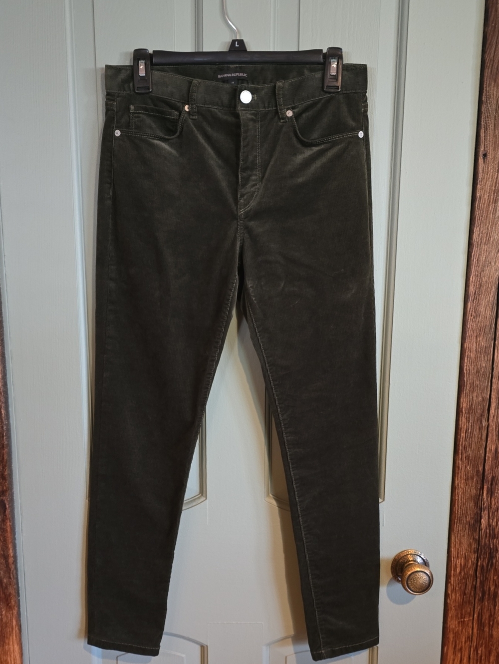 Banana Republic WOMEN's Corduroy Pants in Dark Olive